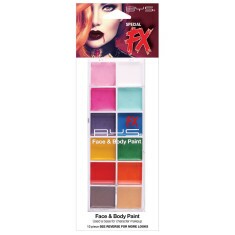 12 Fards Gras Multicolores Visage & Corps 