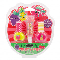 Trio de Vernis à Ongles & Lipgloss Fruits *Mini Me*