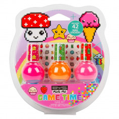 Trio de Vernis à Ongles & Stickers Pixel Game *Mini Me*